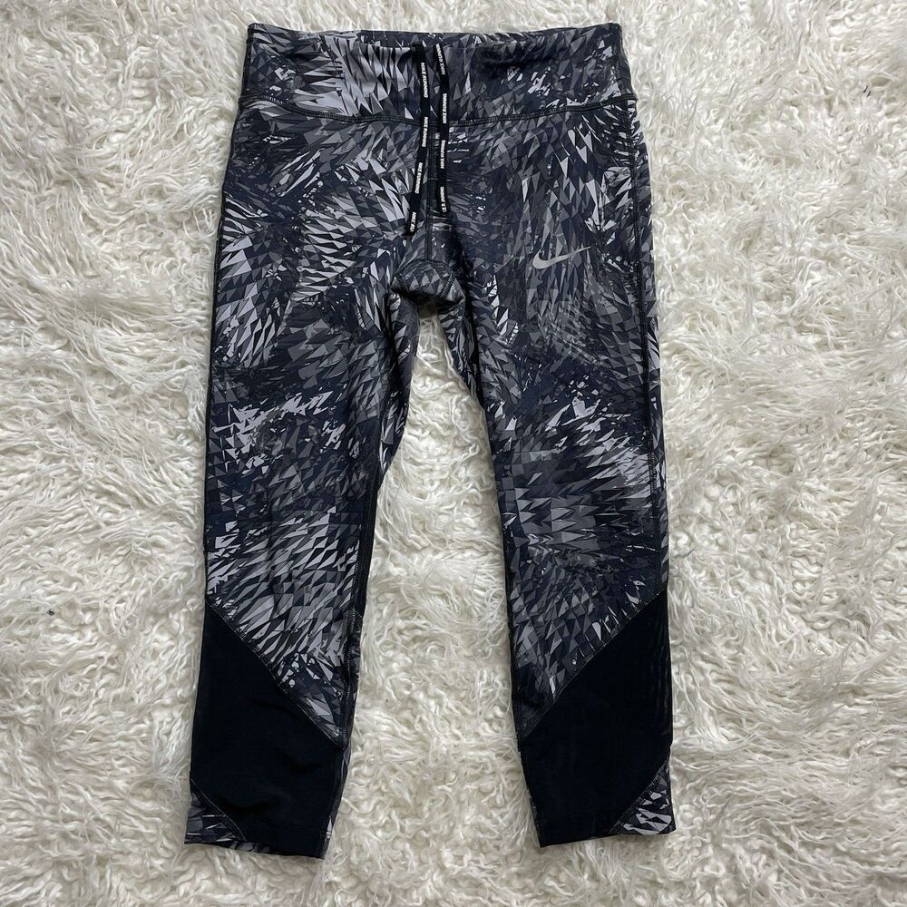 Nike Running Dri Fit Womens Leggings Gray Medium